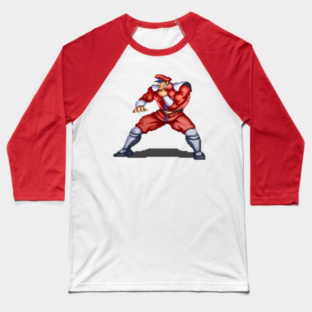 Street Fighter - M. Bison Baseball T-Shirt by Xanderlee7